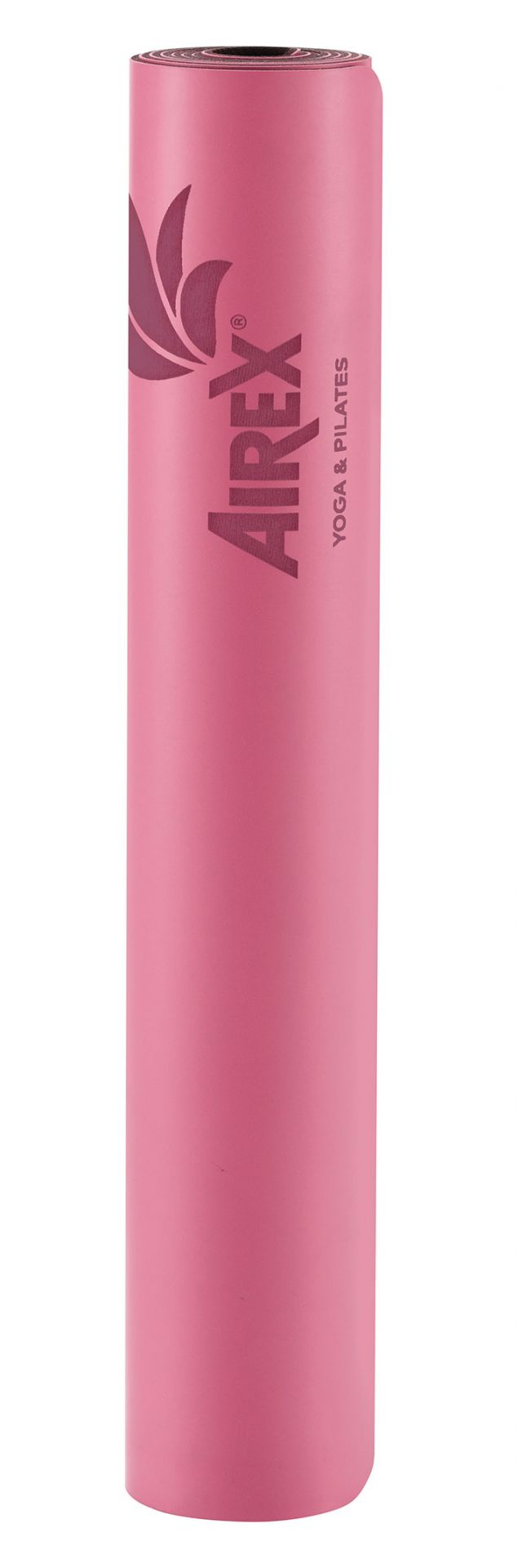 AIREX Yoga Eco Grip Mat, pink, rolled up, non-slip exercise mat for yoga and Pilates