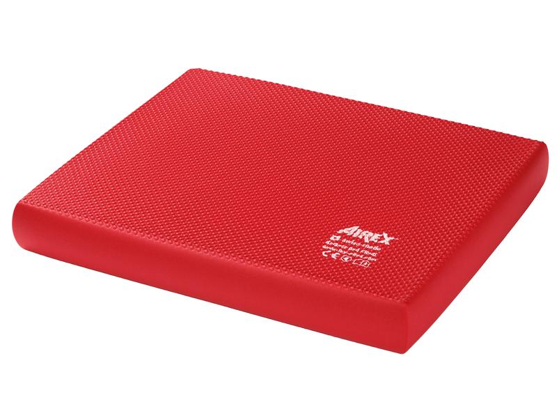 AIREX Balance Pad Cloud, red, with a non-slip waffle pattern, for balance training and rehabilitation