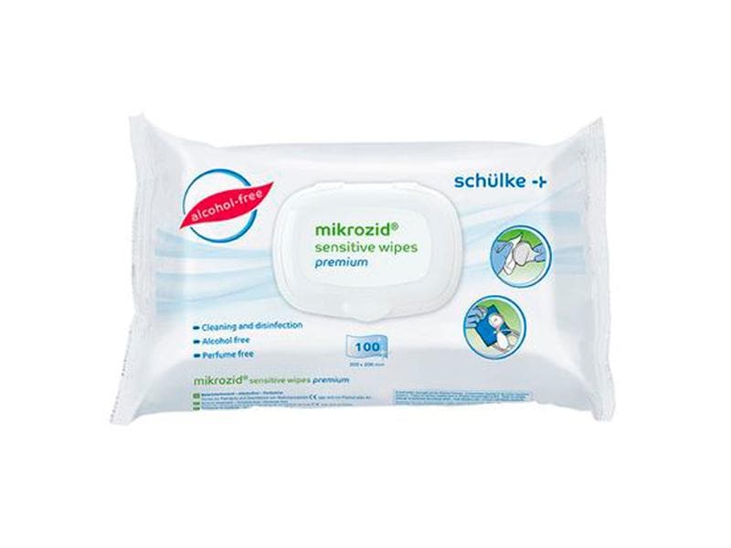 Lingettes Schülke Mikrozid sensitive premium 100 pièces