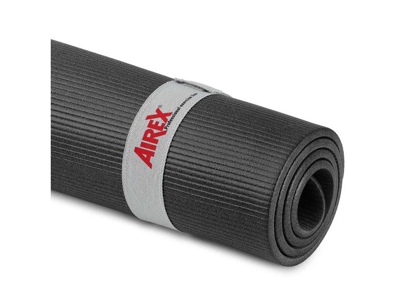 AIREX Xtrema Exercise Mat, Black, Rolled Up with Velcro Closure, for Pilates Mat Work and Rehabilitation
