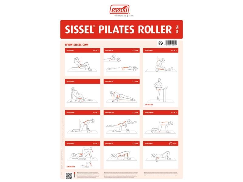 SISSEL Pilates Roller 15 x 90 cm Blanc