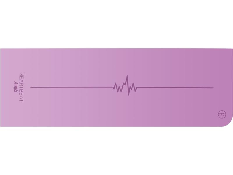 AIREX Heartbeat Pink, a non-slip yoga mat made from natural rubber, for yoga and Pilates