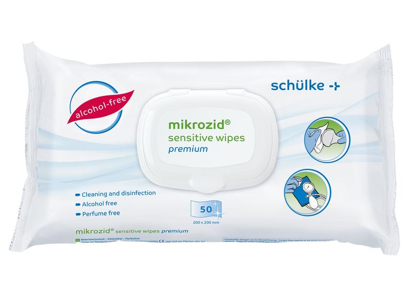 Lingettes Schülke Mikrozid sensitive premium 50 pièces