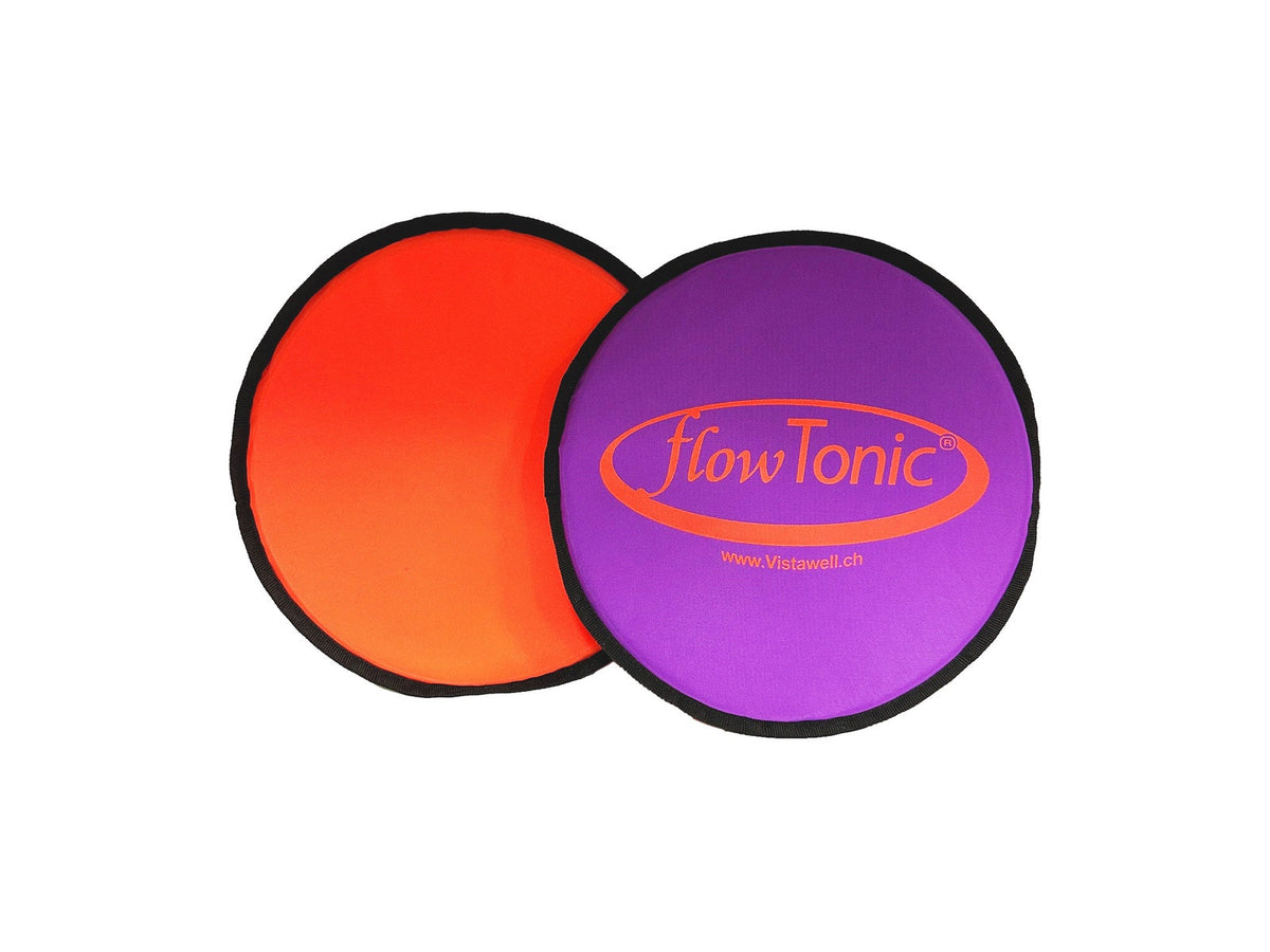 FlowTonic Pads Ø 26 cm bordeaux-orange, la paire