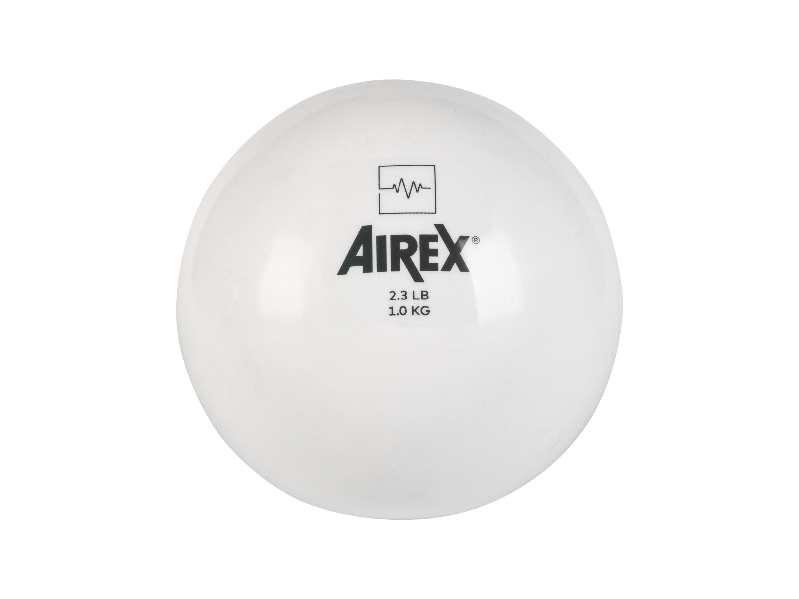 Ballon de tonification Airex Heartbeat Pilates blanc, avec 1 kg de poids supplémentaire, pour le Pilates et l'entraînement fonctionnel