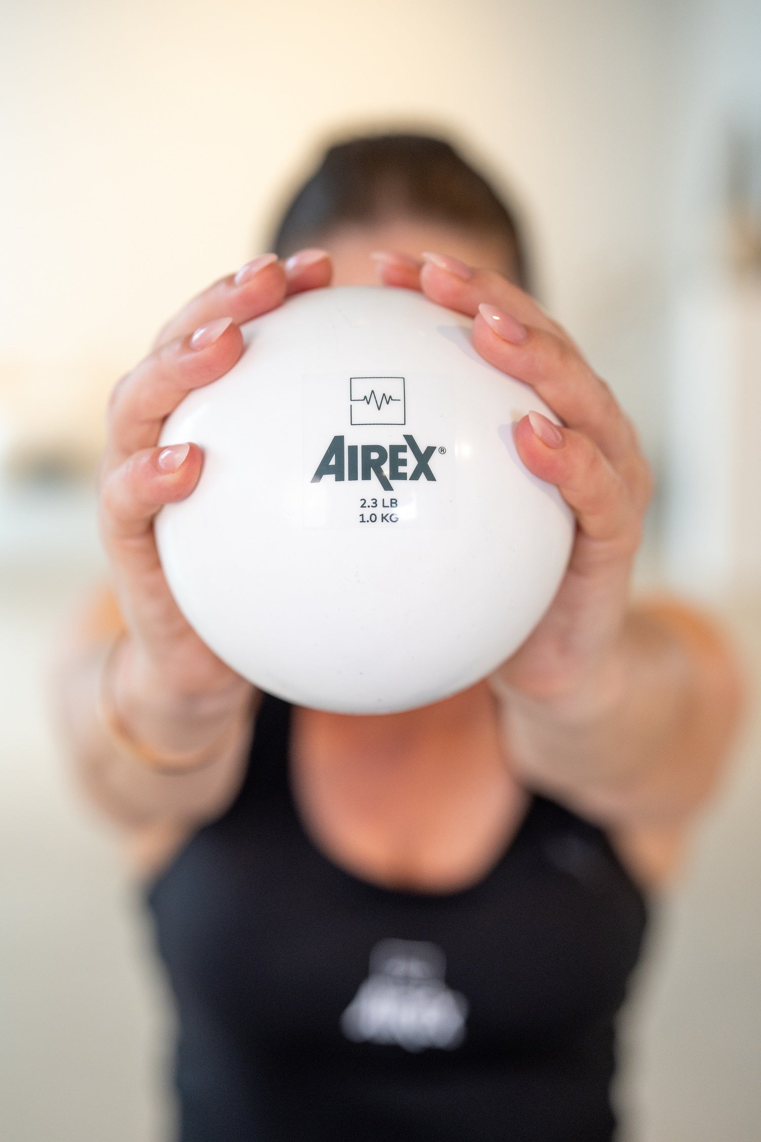 AIREX HEARTBEAT Pilates Toning Ball, white, exercise ball for Pilates and rehabilitation