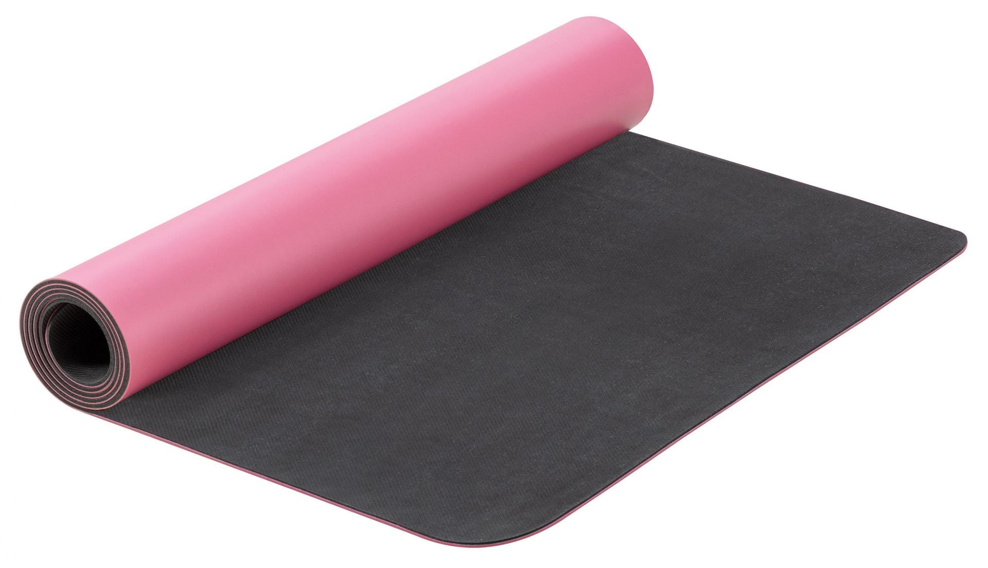 Airex Yoga Eco Grip Mat, pink, half-rolled, non-slip, for mat exercises and physical therapy