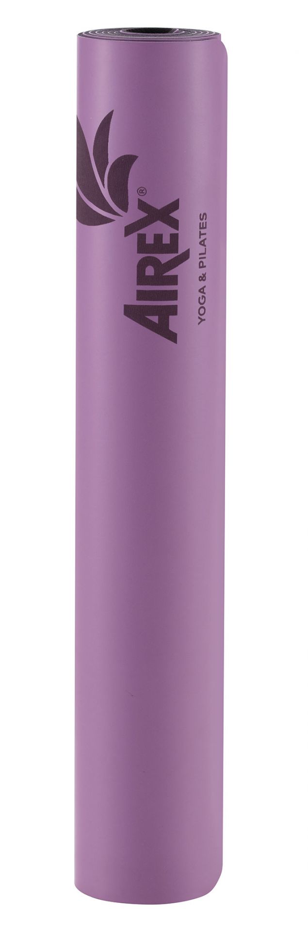 AIREX Yoga Eco Grip Mat, purple, rolled up, non-slip yoga mat for Pilates and mat workouts