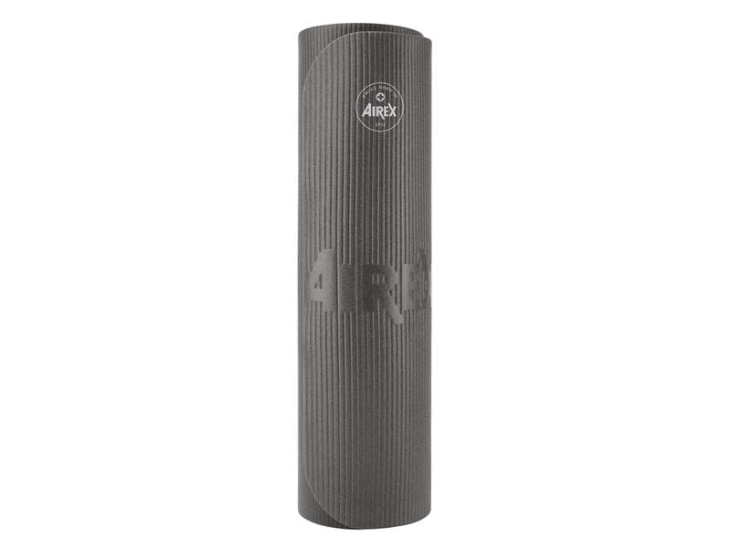 AIREX Fitline 140 Anthracite (rolled up), non-slip exercise mat for physical therapy and mat exercises