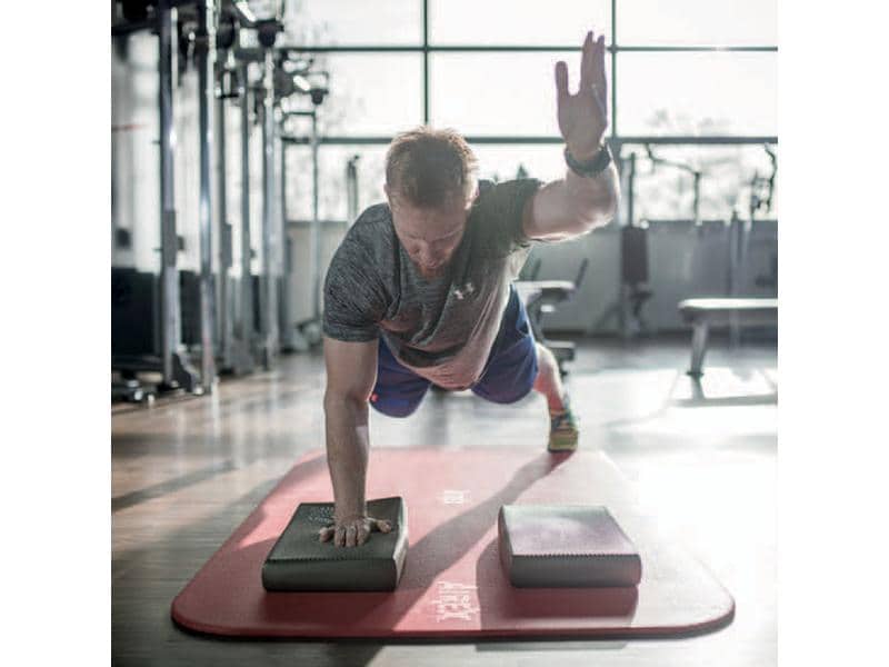 Airex Balance-pad Elite Mini Duo lava, exercice d'équilibre sur un pied, pour l'entraînement de l'équilibre et la rééducation