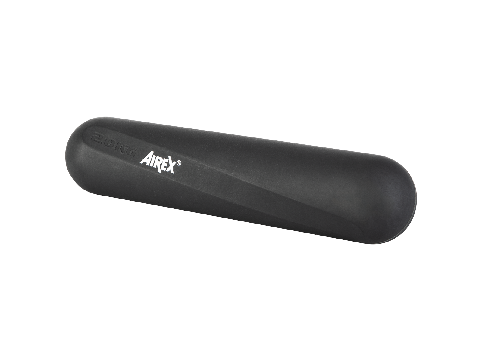 Airex Heartbeat Dumbbell Bars Heavy, Black—ergonomic dumbbells with a silicone coating for strength training